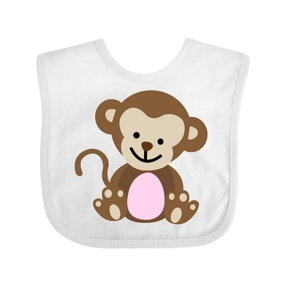 Inktastic Monkey Girls Baby Bib