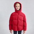 thumbnail image 5 of Girls Puffer Jackets Hooded Full Zip Warm Windproof Winter Coats Outerwear Size 7-8t, 5 of 5