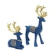 thumbnail image 5 of 2 estatuas de alces, figuras decorativas, artesanías, esculturas de animales, adornos de mesa Azul, 5 of 9