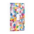 thumbnail image 2 of Yayeee Toggle Light Switch Wall Plate 1-Gang 4.5"x2.7" Home Decorative Outlet Cover, Purple Colorful Circles, 2 of 7