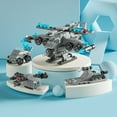 thumbnail image 4 of Mini size 6 In 1 Building Blocks DIY Police Car Fire Truck Castle Model Bricks Kids Educational Toys Gifts, 4 of 10