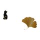thumbnail image 5 of Estatua de gato, figura de escritorio, escultura de ginkgo, adorno de hierro forjado hecho de resina, decoración colgante decorativa adecuada para el, 5 of 8