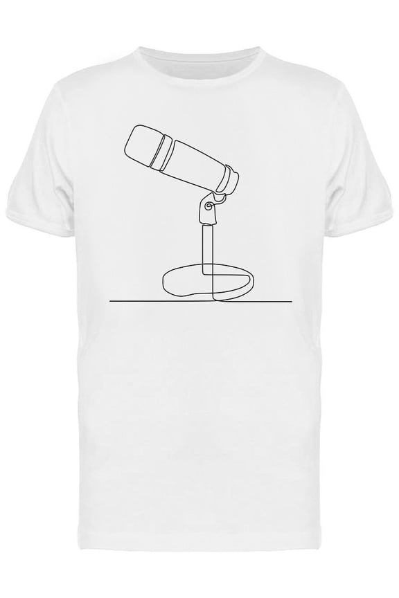 Podcast Microphone T-Shirt Men -Image by Shutterstock, Male x-Large