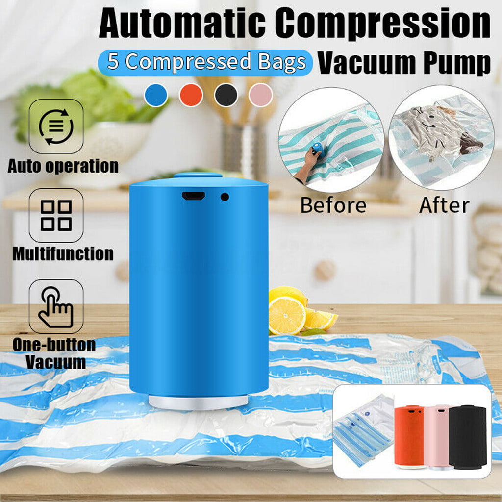 Mini Automatic Compression Vacuum Pump Portable Electric Air Pump Sealer Bags 