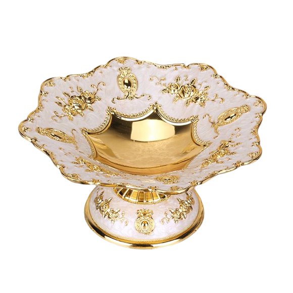 Jinsinto Fruit Plate Engraved Print Snacks Candy Dish For Home Party Decoration