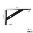 thumbnail image 1 of 2 x Metal Shelf Bracket L Shape Thickened Corner Shelf Right Angle Bracket, 1 of 9