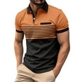 thumbnail image 1 of Zmoon Polo Décontracté à Rayures Colorblock pour Hommes, 1 of 4