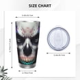 thumbnail image 4 of KLL Modern Abstract Colorful Skull C Print 40oz Stainless Steel Insulated Car Cup with Spillproof Lid - Keep Your Drink Hot or Cold on the Go-Straw Two-piece Set, 4 of 8