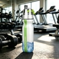 thumbnail image 5 of Hyknon Insulated Water Bottle with Cooling Spray, 2-in-1 Mist & Sip 500ml Sport Water Bottle BPA-Free, Portable Leak-Proof Drinking Bottle, Summer Outdoor Reusable Sport Bottle for Camp Travel, Green, 5 of 7