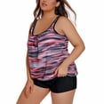 thumbnail image 3 of Aayomet Bathing Suit for Women Swimsuit Hot Spring Swimsuit Loose Tankini Swimsuit Control Belly Two Piece Set (Red, L), 3 of 5