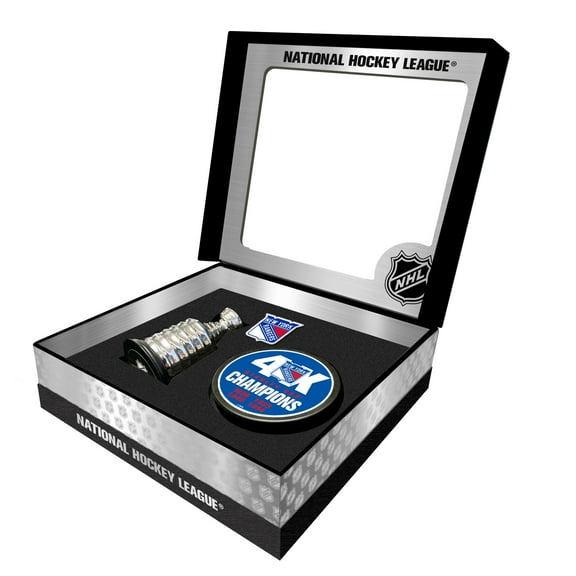 New York Rangers Stanley Cup Champions Mini Replica Stanley Cup & Puck Gift Box Set