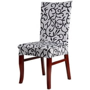 1PCS Chair Seat Cover, Removable Dining Room Wedding Banquet Chair Cover Party Decor Seat Cover with Printed Pattern, Banquet Chair Seat Protector Slipcover