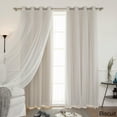 thumbnail image 4 of Aurora Home  Mix & Match Blackout Lace 4-piece Curtain Panel Set Light Pink 52"W x 84"L 84 Inches, 4 of 5