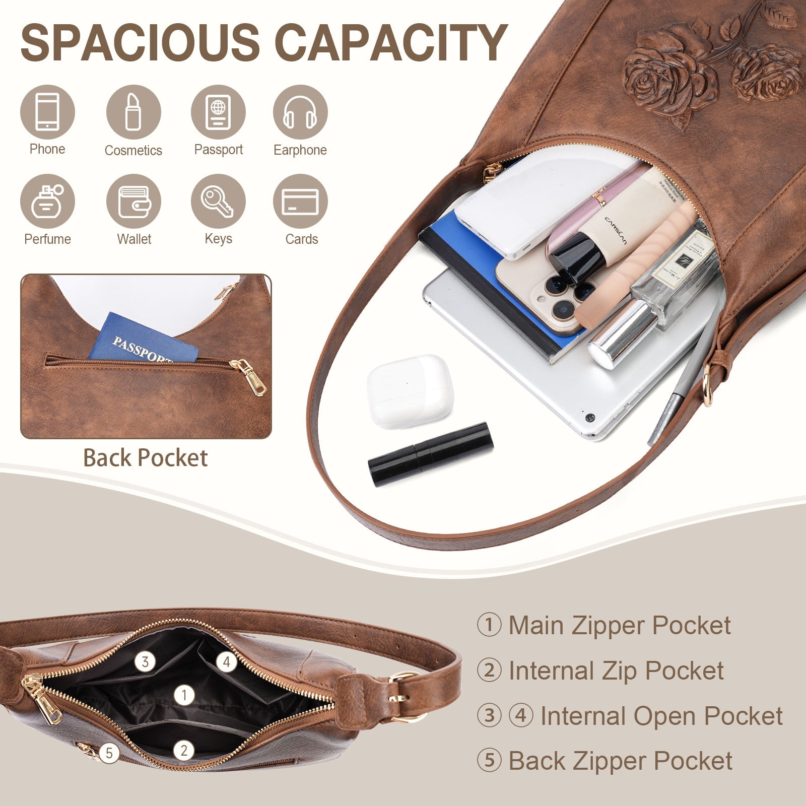 [Mother’s Day Gift Present] APHISON Fashion Crossbody Bags for Women, Ladies Shoulder Bags Handbags Purses With Adjustable Strap for Travel