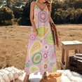 thumbnail image 2 of Pink Paisley Floral Pattern Background Design Design Sleeveless Dress Woman Fashion Long Dresses Women's Summer Suit Dress 2025, 2 of 7