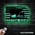 thumbnail image 3 of Craftnamesign Custom US Flag Cow Farmhouse Metal Sign LED Light, Custom Livestock Farm Name Sign, 3 of 5