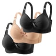 thumbnail image 3 of Lixiuxyad Elegant Bow Breathable Full Coverage Underwire Bra For Comfortable Support Everyday T Shirt Lingerie,Bras for Women White 36, 3 of 5