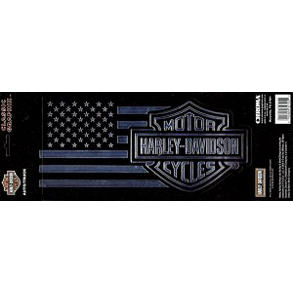 HarleyDavidson Logo American Flag Large Decal