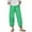 Green, variant on Mrat Linen Capris for Women Casual Capris Pants Solid Cropped Comfy Baggy Trousers with Pockets Loose Pants S-18 Green XL