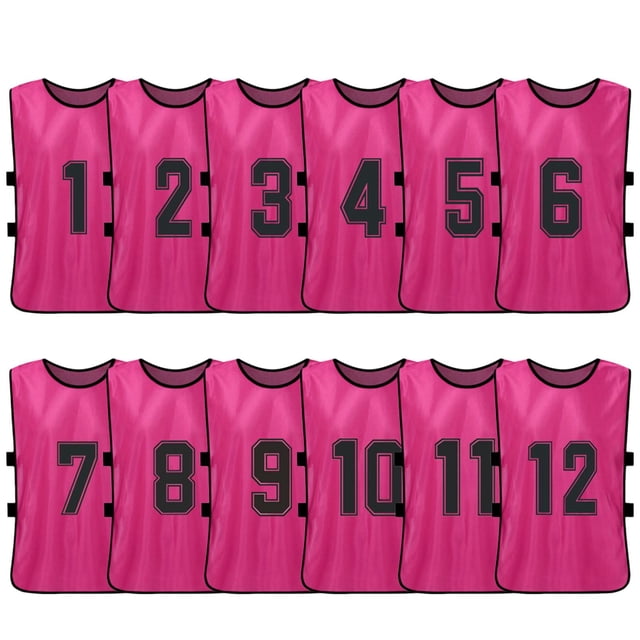 Chaleco 12PCS Kid's Football Pinnies Jerseys de fútbol de secado rápido Deportes juveniles Scrimmage Tomshoo Chaleco