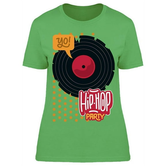 Hip Hop Broken Vinyl T-Shirt Women -Image by Shutterstock, Female Small