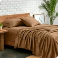 thumbnail image 2 of Bare Home Premium 1800 Collection Ensemble de Draps 3 Pcs, Très Grand Simple, Caramel, 2 of 10