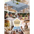 thumbnail image 5 of Ombre Table Cloth, Waterproof Tablecloth for Rectangle Tables, Farmhouse Stripes Modern Abstract Art Reusable Washable Fabric Table Cover for Restaurant Kitchen Dining Tables 60"x120", 5 of 9