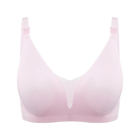 

Ladies Traceless Comfortable Mesh Breathable No Steel Ring Front Buckle Breastfeeding Bra Woman Underwear sports bras for women womans bras bra