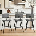 thumbnail image 6 of Dycanpo 24.5" Counter Height Bar Stools Set of 4, Faux Leather Upholstered Barstools, Gray, 6 of 11
