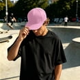 thumbnail image 2 of XIAOCHA Men's Solid Baseball Cap Breathable Dad Hat Farm Snapback Hat,Pink, 2 of 4