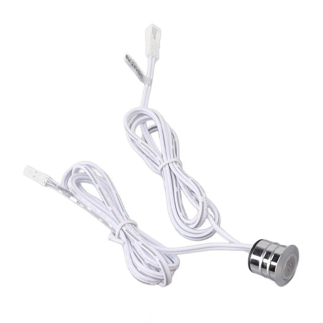 Blue LED Touch Switch, LED Light Touch Switch Heat Dissipation Embedded Installation Aluminum Alloy Housing DC5-24V Highly Sensitive For Wall