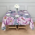 thumbnail image 3 of Purple Butterfly Flower Butterfly Pattern Square Tablecloth,Waterproof Square Table Cover,Wipeable Spillproof Washable Table Cover for Home Kitchen Party Decor 42"X42"(107x107cm), 3 of 6