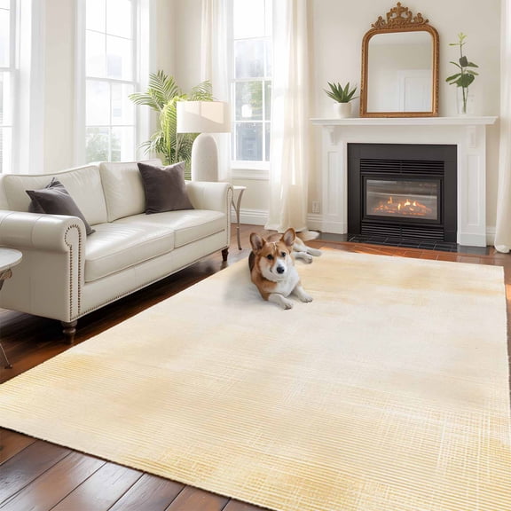 Collage Theme Large Area Rugs 5x8 ft Retro Off White Oil Painting Texture Washable Rug Non Slip Indoor Carpet Absorbent Floor Mat for Living Room Bedroom Dining Room