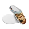thumbnail image 3 of KLL Surreal Desert Eye Landscape Pattern Adult Unisex Cozy Slippers,Fuzzy Slip-on Slippers TPR Sole Slippers Comfort Plush Home Footwear for Indoor & Outdoor-37/38, 3 of 7