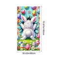 thumbnail image 3 of C Easter Bunny Door Banner Egg Decoration Flag With Blue Hat Rabbit Design Colorful Print And Durable Polyester For Entryway Party Backdrop And Spring Decoration 70.87X35.43In 0.287Lb, 3 of 6