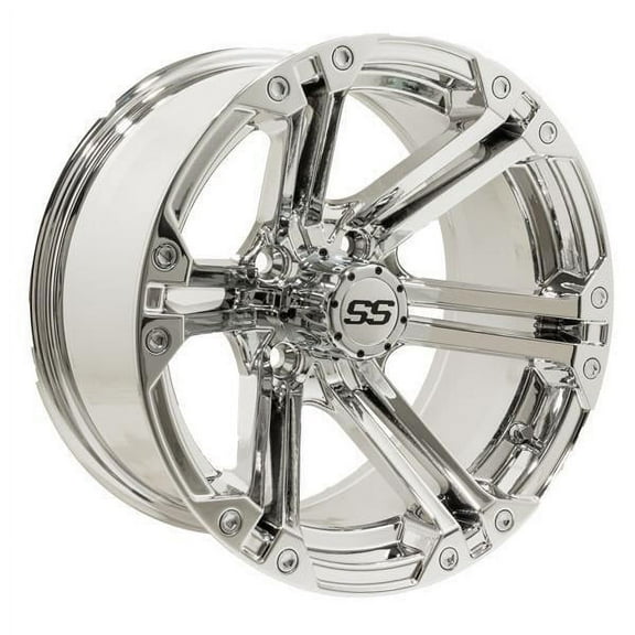 GTW Specter 12x7 Golf Cart Wheel - Chrome (4/4) 3 4 [19-189]