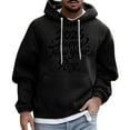 thumbnail image 2 of 2026 Happy New Year Roy Pullover Hoodie Unisex Casual Long Sleeve Printed Sweatshirt Kangaroo Pocket Drawstring Hood Black L, 2 of 4