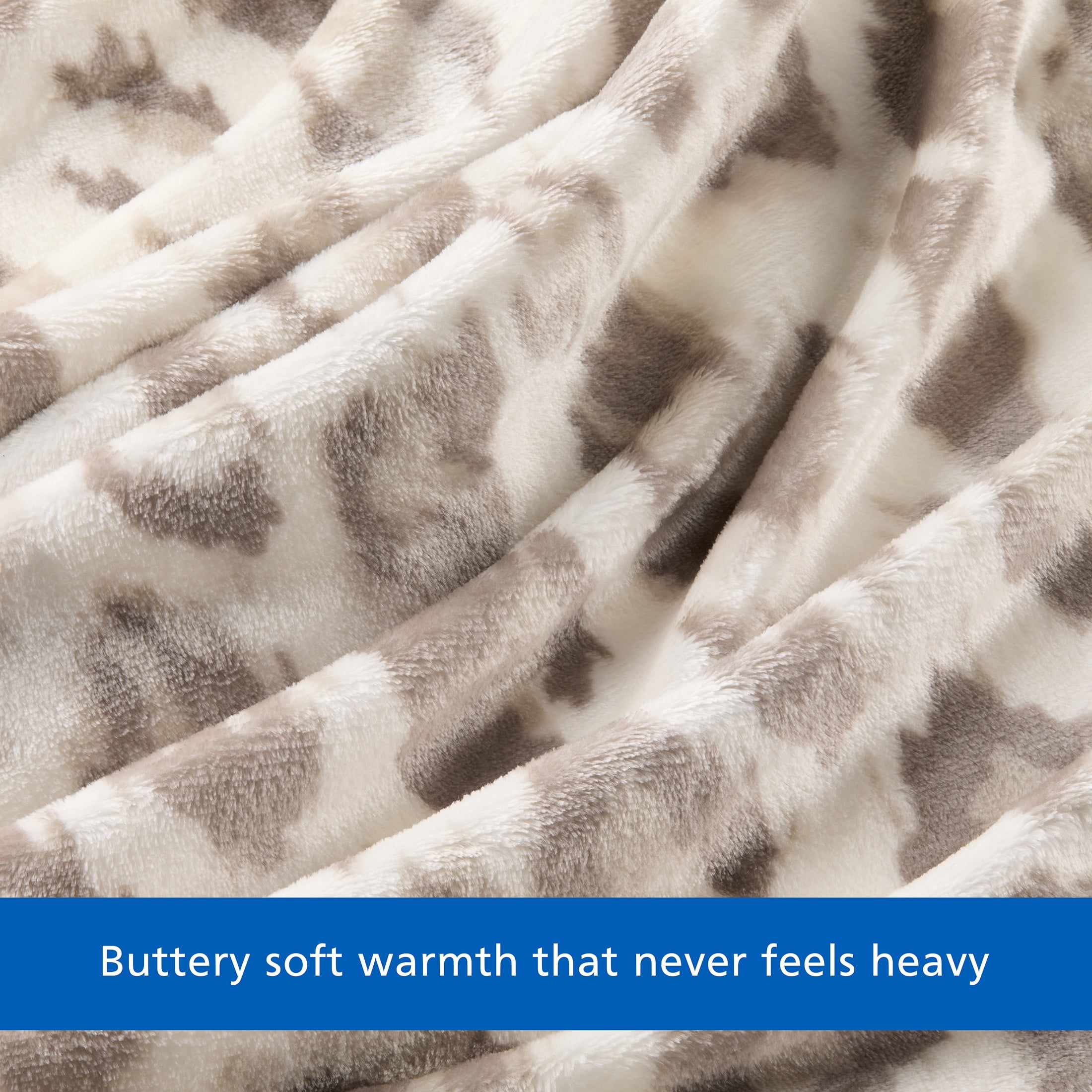 Mainstays Super Soft Velvet Plush Bed Blanket, Leopard, Twin Size