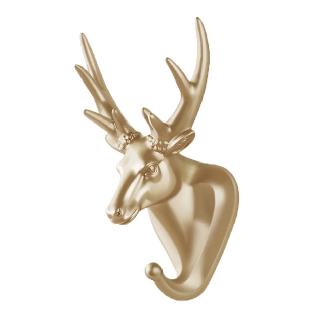 CSChome Animal Head Shape Wall Mounted Punch Free Non Slip Hook Multi Purpose Clothes Hat Towel and Key Hanger