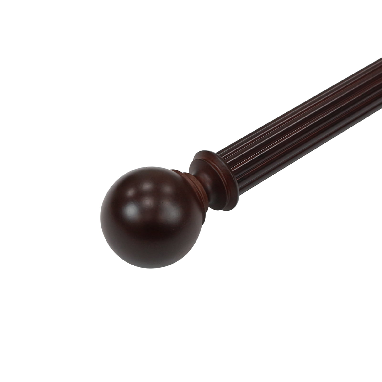 Wood Ball Finials in Ant Mahogany for 1-3/8" Wood Pole (2-Pack)