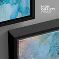 thumbnail image 4 of wall26 Canvas Print Wall Art Teal, Yellow &amp; Orange Watercolor Smoke Collage Abstract Shapes Digital Art Modern Art Bohemian Colorful Multicolor Ultra for Living Room, Bedroom, Office - 16"x2, 4 of 5