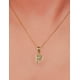 thumbnail image 3 of Collar con dije de oro laminado letra brillos P, 3 of 6