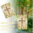 thumbnail image 4 of Spring Summer I Am The Resurrection and The Life Decorative Garden Flag, Easter Religious Cross Yellow Flower Yard Outside Decorations, Christian Outdoor Small Home Decor Double Sided 12.5x18, 4 of 6