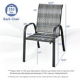thumbnail image 2 of Gymax 12PCS Outdoor PE Wicker Stacking Dining Chairs Patio Arm Chairs Mix Grey, 2 of 10