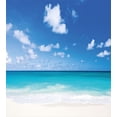 thumbnail image 3 of Ambesonne Ocean Duvet Cover Set, Barbados Coastline Summer, King, Blue Aqua Coconut, 3 of 6