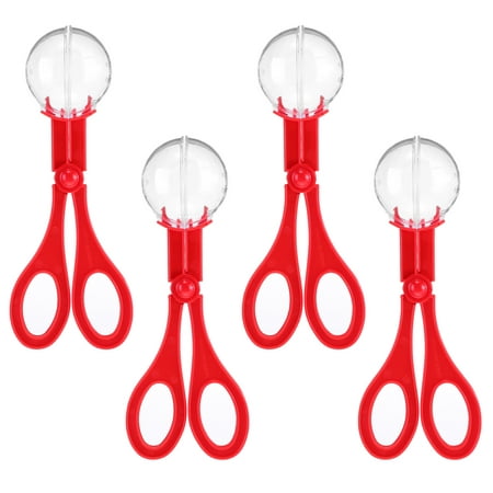 

NUOLUX 4pcs Handy Scoopers Bug Catcher Set Insects Scissors Outdoor Toys for Kids (Red)