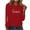 Red 6, variant on Aobny Plus Size Blouse Valentine Love Heart Womens Blouses Crew Neck Red Long Sleeve Pullover Womens Plus Size Tops,L