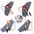 thumbnail image 2 of Chopsticks and Spoon Set Vintage Japanese Style Wooden Flatware for Travel Home, 2 of 9