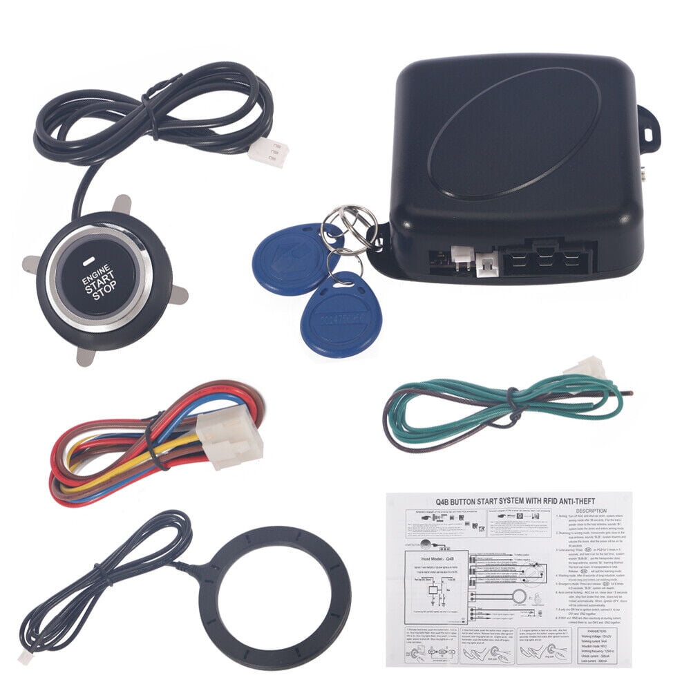 Car Ignition Switch Antitheft Push Button System 12V RFID Start Stop