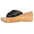 thumbnail image 2 of Sam Edelman Remini Black Slip On Rubber Sole Strappy Slide Wedges Heel Sandals (Black, 8), 2 of 3